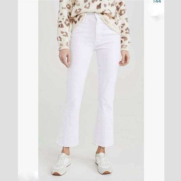 McGuire  Denim Mini Boot Raw Hem White Jeans 30 - Picture 1 of 12
